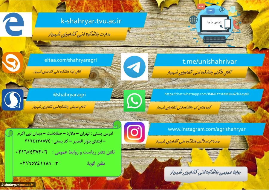 ارتباط  با دانشکده