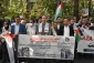 در محکومیت جنایت های رژیم اشغالگر قدس صورت گرفت
تجمع اعضای هیأت علمی و استادان دانشگاه فنی و حرفه ای استان تهران مقابل دفتر سازمان ملل