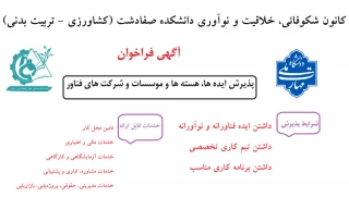 اخذ مجوز کانون شکوفائی، خلاقیت و نوآوری دانشکده صفادشت (کشاورزی و تربیت بدنی)