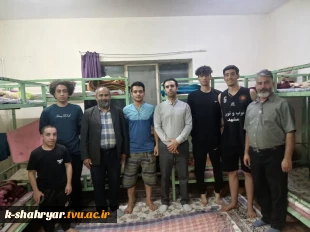 بازدید و نشست صمیمانه جناب آقای مهندس قنبری ریاست محترم دانشکده صفادشت(کشاورزی-تربیت بدنی) از خوابگاه دانشجویی شهید سلیمانی 4