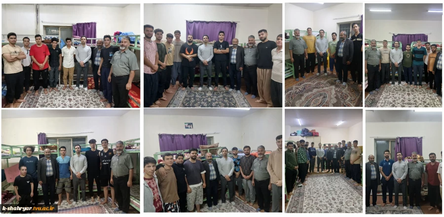 بازدید و نشست صمیمانه جناب آقای مهندس قنبری ریاست محترم دانشکده صفادشت(کشاورزی-تربیت بدنی) از خوابگاه دانشجویی شهید سلیمانی 2