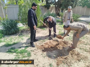 کاشت نهال به یاد شهدای جنگ رمضان در دانشکده صفادشت (کشاورزی ـ تربیت‌بدنی) 9